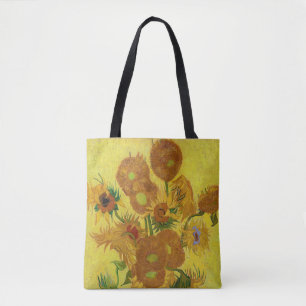 Vincent van Gogh - Vase with Fifteen Sunflowers Tote Bag