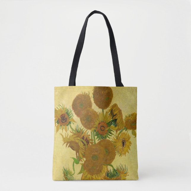 Vincent van Gogh - Vase with Fifteen Sunflowers Tote Bag (Front)