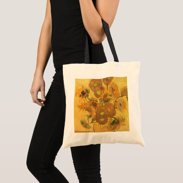 Vincent van Gogh - Vase with Fifteen Sunflowers Tote Bag (Front (Product))