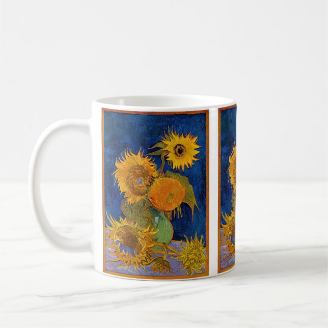Vincent van Gogh - Vase with Five Sunflowers Coffee Mug (Left)