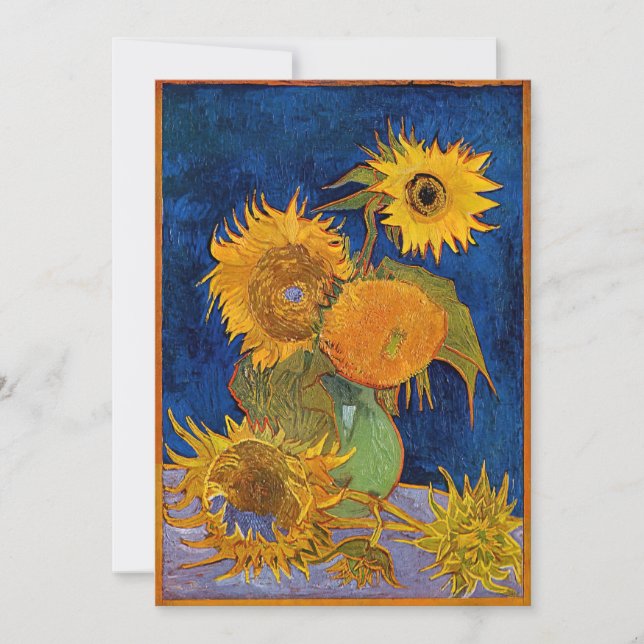 Vincent van Gogh - Vase with Five Sunflowers Invitation (Front)
