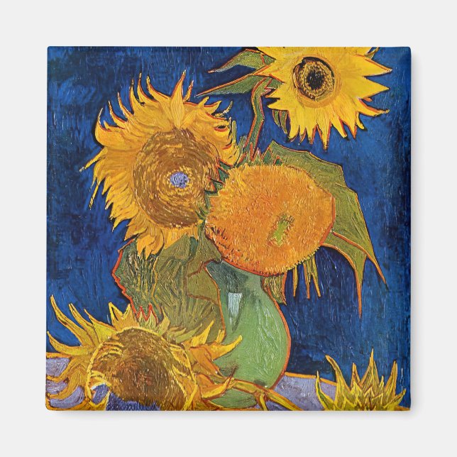 Vincent van Gogh - Vase with Five Sunflowers Magnet (Front)