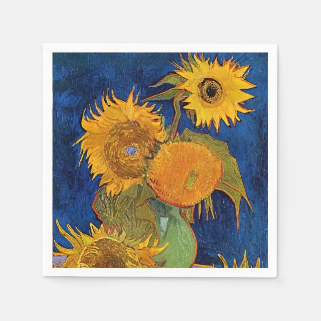 Vincent van Gogh - Vase with Five Sunflowers Napkin (Front)