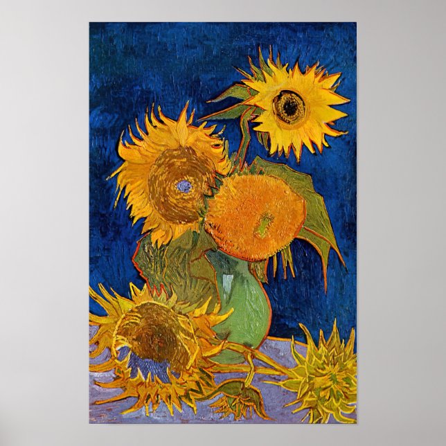 Vincent van Gogh - Vase with Five Sunflowers Poster (Front)