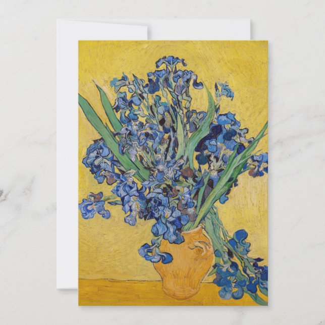 Vincent van Gogh - Vase with Irises Invitation (Front)