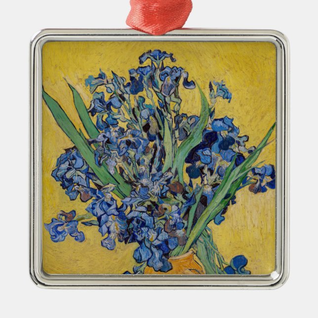 Vincent van Gogh - Vase with Irises Metal Ornament (Front)