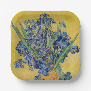 Vincent van Gogh - Vase with Irises Paper Plate