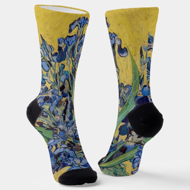 Vincent van Gogh - Vase with Irises Socks (Angled)