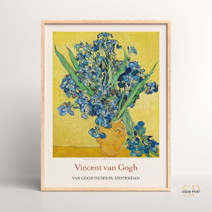 Vincent van Gogh Vase with Irises Yellow Art Print
