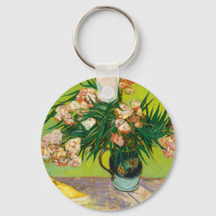 Vincent Van Gogh Vase With Oleanders And Books Key Ring