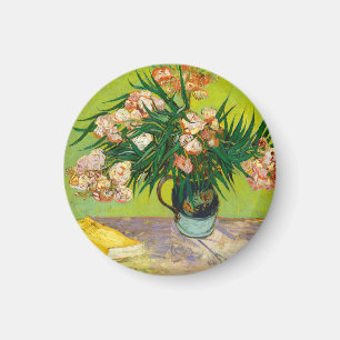 Vincent Van Gogh Vase With Oleanders And Books Magnet