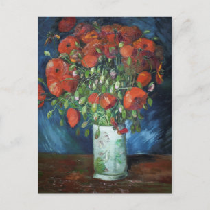 Vincent van Gogh Vase with Poppies Painting  Postcard