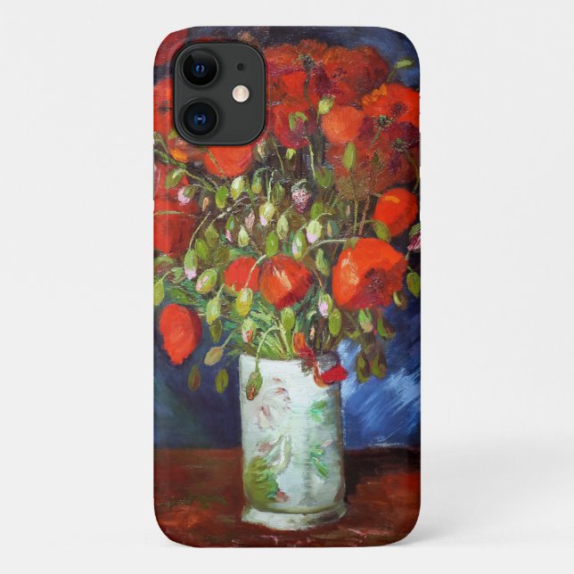 Vincent Van Gogh Vase with Red Poppies Fine Art Case-Mate iPhone Case (Back)