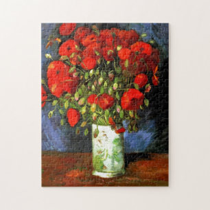 Vincent Van Gogh Vase With Red Poppies Floral Art Jigsaw Puzzle