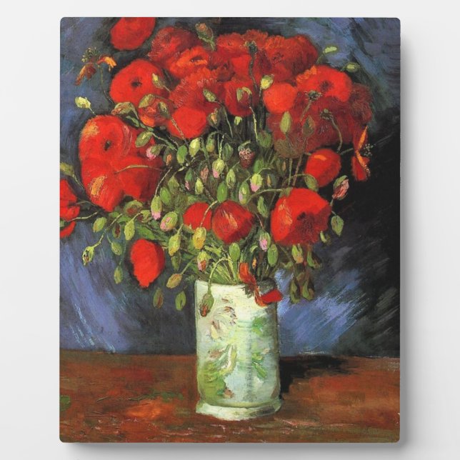 Vincent Van Gogh Vase With Red Poppies Plaque (Front)