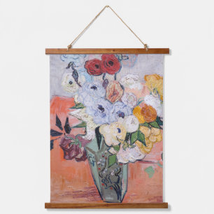 Vincent van Gogh - Vase with Roses & Anemones Hanging Tapestry