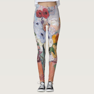 Vincent van Gogh - Vase with Roses & Anemones Leggings