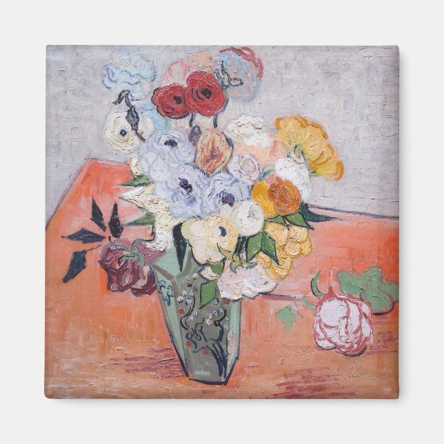 Vincent van Gogh - Vase with Roses & Anemones Magnet (Front)