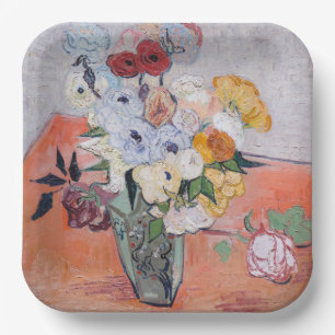 Vincent van Gogh - Vase with Roses & Anemones Paper Plate