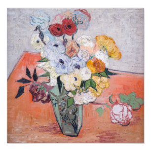 Vincent van Gogh - Vase with Roses & Anemones Photo Print
