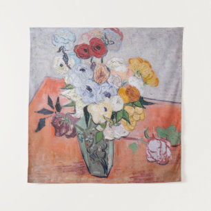 Vincent van Gogh - Vase with Roses & Anemones Tapestry