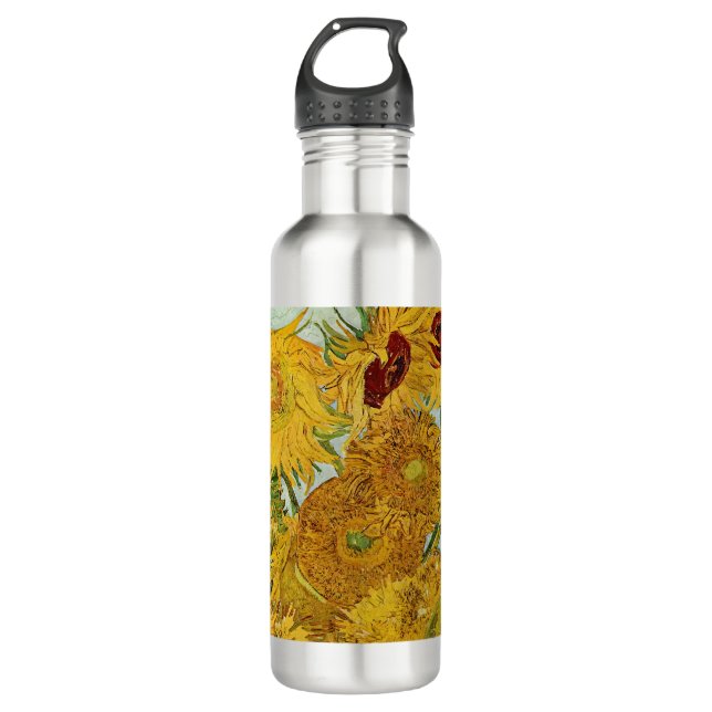 Vincent Van Gogh - Vase with Twelve Sunflowers 710 Ml Water Bottle (Front)