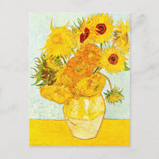 Vincent van Gogh Vase with Twelve Sunflowers Art Postcard