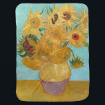 Vincent Van Gogh - Vase with Twelve Sunflowers Baby Blanket<br><div class="desc">Vase with Twelve Sunflowers / Vase avec douze tournesols - Vincent Van Gogh,  January 1889 - Sunflowers 1889 repetition of third version (F455)</div>