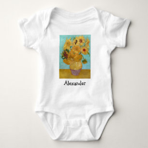 Vincent Van Gogh - Vase with Twelve Sunflowers Baby Bodysuit