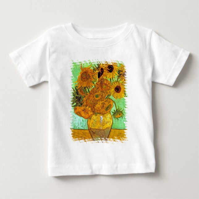 Vincent Van Gogh - Vase With Twelve Sunflowers Baby T-Shirt (Front)