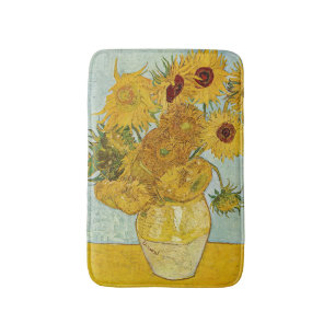 Vincent Van Gogh - Vase with Twelve Sunflowers Bath Mat