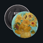 Vincent Van Gogh - Vase with Twelve Sunflowers Bottle Opener<br><div class="desc">Vase with Twelve Sunflowers / Vase avec douze tournesols - Vincent Van Gogh,  January 1889 - Sunflowers 1889 repetition of third version (F455)</div>