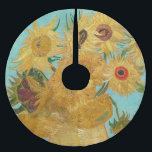 Vincent Van Gogh - Vase with Twelve Sunflowers Brushed Polyester Tree Skirt<br><div class="desc">Vase with Twelve Sunflowers / Vase avec douze tournesols - Vincent Van Gogh,  January 1889 - Sunflowers 1889 repetition of third version (F455)</div>