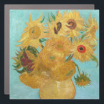 Vincent Van Gogh - Vase with Twelve Sunflowers Car Magnet<br><div class="desc">Vase with Twelve Sunflowers / Vase avec douze tournesols - Vincent Van Gogh,  January 1889 - Sunflowers 1889 repetition of third version (F455)</div>