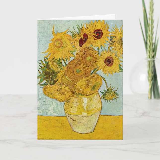 Vincent Van Gogh - Vase with Twelve Sunflowers Card (Front)
