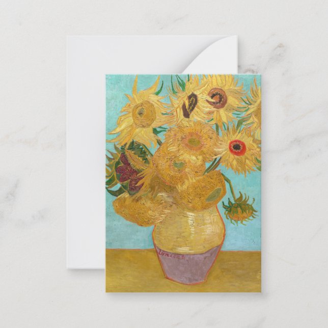 Vincent Van Gogh - Vase with Twelve Sunflowers Card (Front)