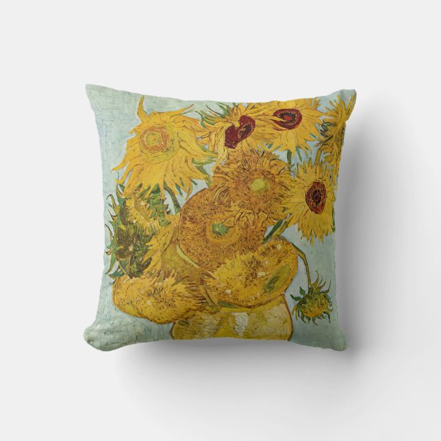 Vincent Van Gogh - Vase with Twelve Sunflowers  Cushion (Front)