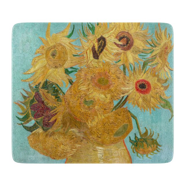 Vincent Van Gogh - Vase with Twelve Sunflowers Cutting Board (Front)