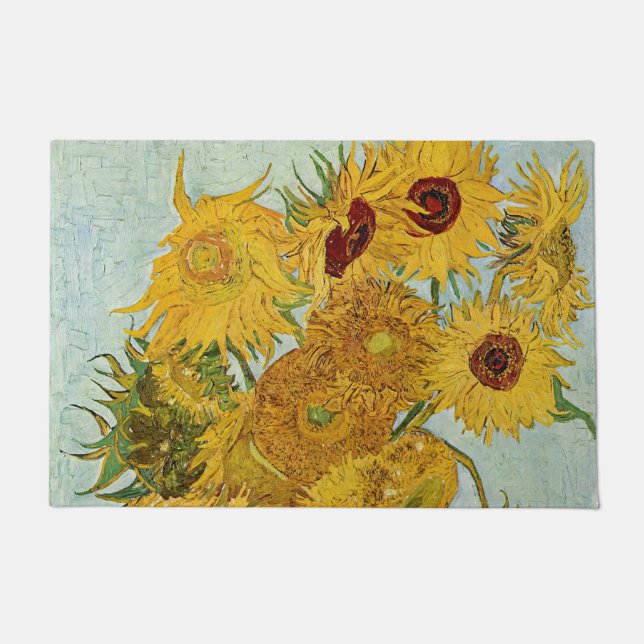 Vincent Van Gogh - Vase with Twelve Sunflowers Doormat (Front)