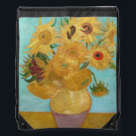 Vincent Van Gogh - Vase with Twelve Sunflowers Drawstring Bag<br><div class="desc">Vase with Twelve Sunflowers / Vase avec douze tournesols - Vincent Van Gogh,  January 1889 - Sunflowers 1889 repetition of third version (F455)</div>