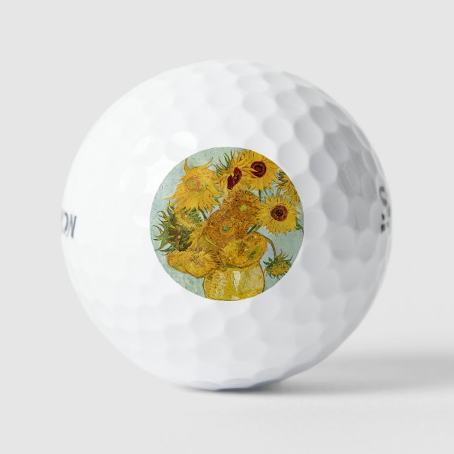 Vincent Van Gogh - Vase with Twelve Sunflowers Golf Balls (Front)