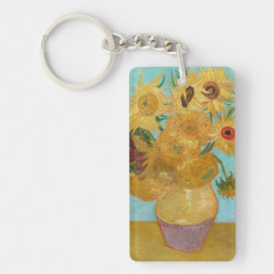 Vincent Van Gogh - Vase with Twelve Sunflowers Key Ring
