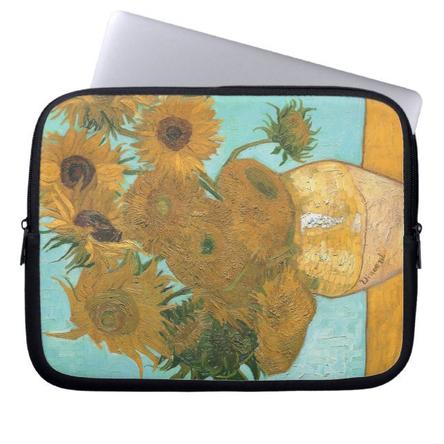 Vincent van Gogh - Vase with Twelve Sunflowers Laptop Sleeve (Front)
