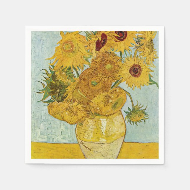 Vincent Van Gogh - Vase with Twelve Sunflowers Napkin (Front)