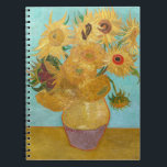 Vincent Van Gogh - Vase with Twelve Sunflowers Notebook<br><div class="desc">Vase with Twelve Sunflowers / Vase avec douze tournesols - Vincent Van Gogh,  January 1889 - Sunflowers 1889 repetition of third version (F455)</div>