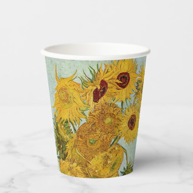 Vincent Van Gogh - Vase with Twelve Sunflowers Paper Cups (Front)