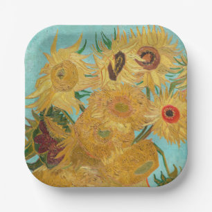 Vincent Van Gogh - Vase with Twelve Sunflowers Paper Plate