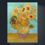Vincent Van Gogh - Vase with Twelve Sunflowers Paperweight<br><div class="desc">Vase with Twelve Sunflowers / Vase avec douze tournesols - Vincent Van Gogh,  January 1889 - Sunflowers 1889 repetition of third version (F455)</div>