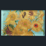 Vincent Van Gogh - Vase with Twelve Sunflowers Place Card Holder<br><div class="desc">Vase with Twelve Sunflowers / Vase avec douze tournesols - Vincent Van Gogh,  January 1889 - Sunflowers 1889 repetition of third version (F455)</div>