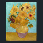 Vincent Van Gogh - Vase with Twelve Sunflowers Poster<br><div class="desc">Vase with Twelve Sunflowers / Vase avec douze tournesols - Vincent Van Gogh,  January 1889 - Sunflowers 1889 repetition of third version (F455)</div>